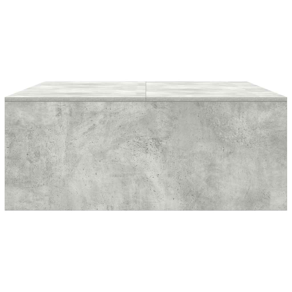 Coffee Table with Drawers Concrete Grey 100x100x40 cm
